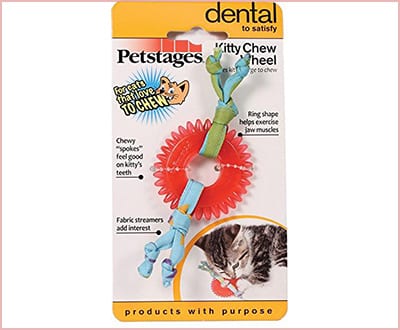 Dental kitty chew wheel by Petstage