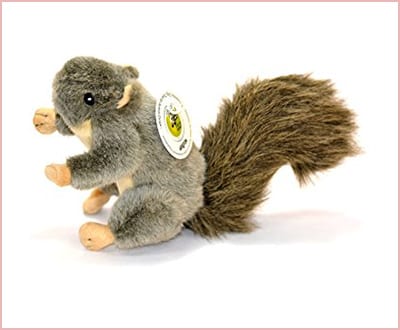 Realistic plush squirrel toy medium size