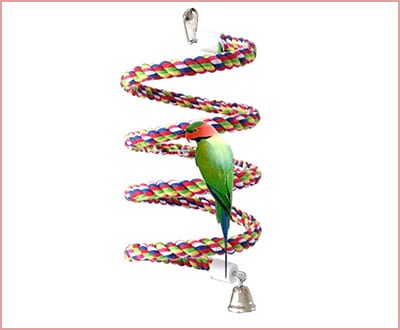 rope bungee bird toy by Petsvv