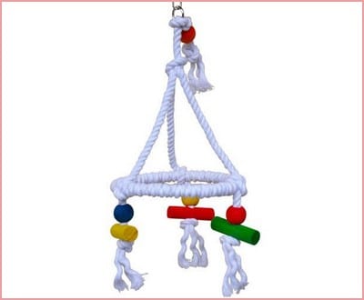 Bonka Bird Toys 1422 Rope Swing Pyramid Perch