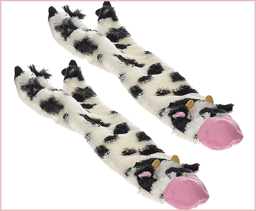 Ethical Pets Skinneeez Crinklers Cow Stuffed Dog Toy