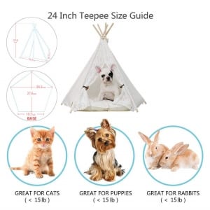 little-dove-Pet-Teepee-DogPuppy-Cat-Bed-Portable-Pet-Tents-Houses