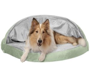 Furhaven Pet Dog Bed | Orthopedic Round Cuddle Nest Snuggery Burrow Blanket Pet Bed for Dogs & Cats
