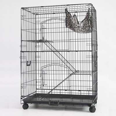 Homey Pet 30-inch Black Wire Chinchilla Cage