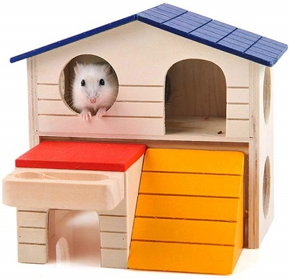 BWOGUE Pet Small Animal Hideout Hamster House Deluxe