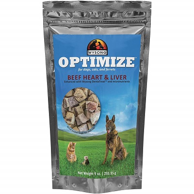 Wysong Optimize Beef Hearts and Liver for Dogs, Cats & Ferrets