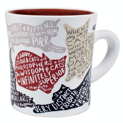 literary cat mug unemployed philosophers guild
