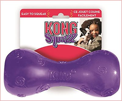 KONG Squeezz dumbbell dog toy large size