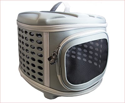 Hard cover collapsible cat carrier