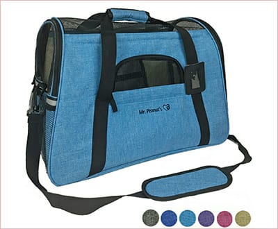 Mr Peanut’s airline approved soft sided cat carrier