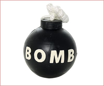 Tuffy rugged rubber dog toy bomb model