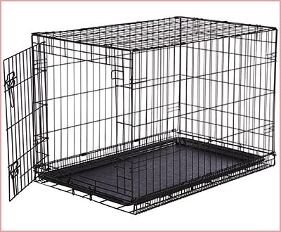 Amazon Basics folding metal crate single door