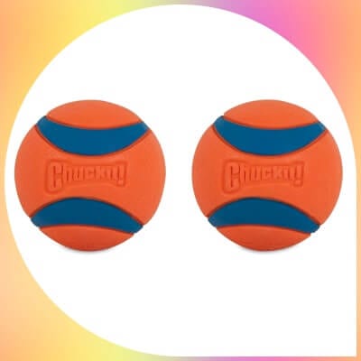 two orange Chuckit! Ultra Ball