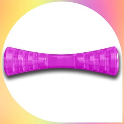 pink urban stick dog rubber chew toy