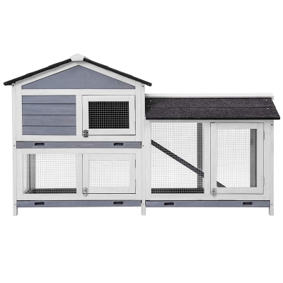 Purlove Pet Rabbit Hutch Wooden Bunny Cage