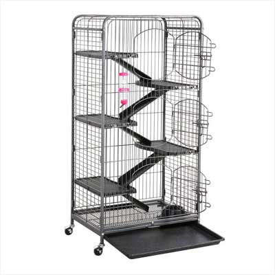 go2buy Metal 3 Doors Cage