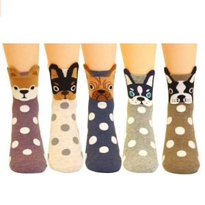 Jeasona Women’s Fun Socks Cute Dog Animals Funny Funky Novelty Cotton