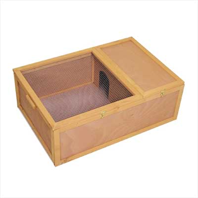 PawHut 37”L Wood Tortoise House