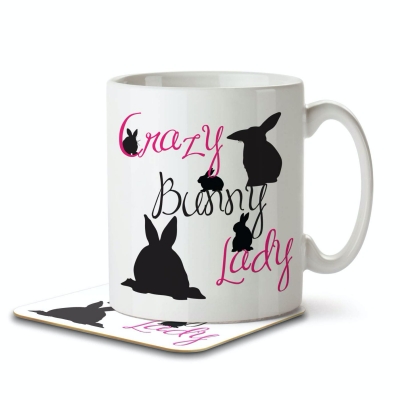 Inky Penguin Crazy Bunny Lady Mug and Coaster Set.jpg