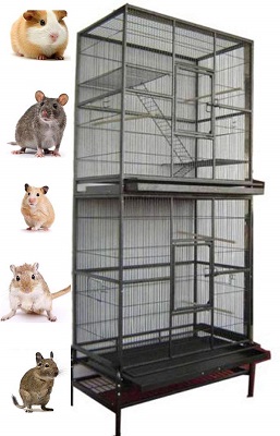 Mcage Large Double Stackable Wrought Iron Cage