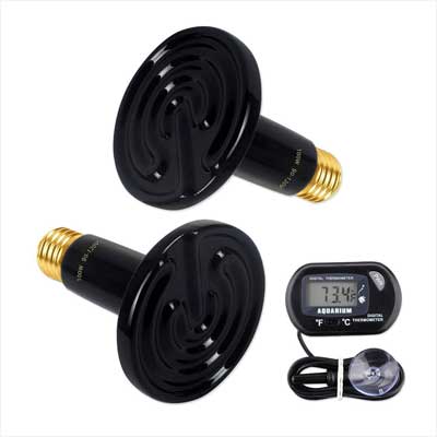 OMAYKEY 2 Pack 100W Ceramic Heat Lamp