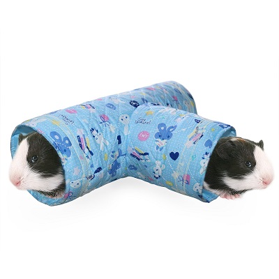 RYPET Small Animal Play Tunnel, Collapsible Pet Toy Tunnel for Rats