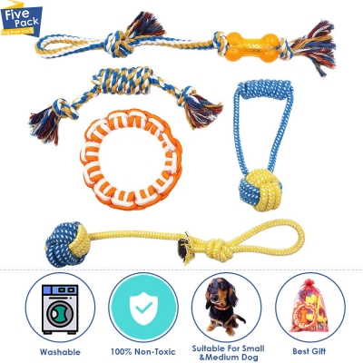 SlowTon Dog Toys, Rope Toy Set