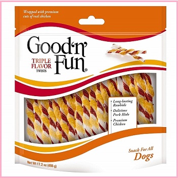 Good 'N' Fun Triple Flavor Twist Chews for Dogs