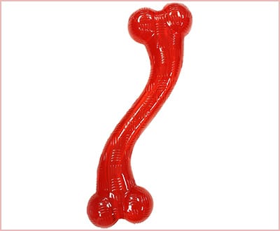 Rubber S bone dog toy indestructible