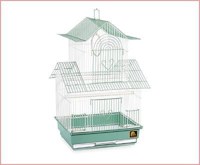 Prevue Shanghai Parakeet Cage in White and Green