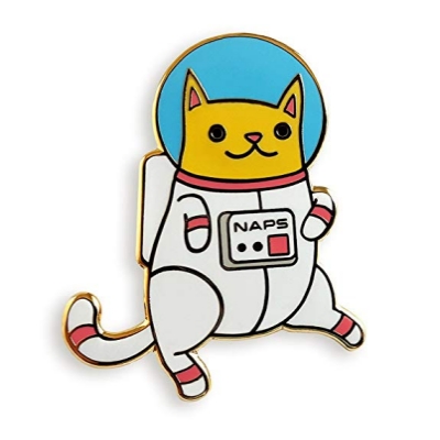 Pinsanity Astro Cat Enamel Lapel Pin
