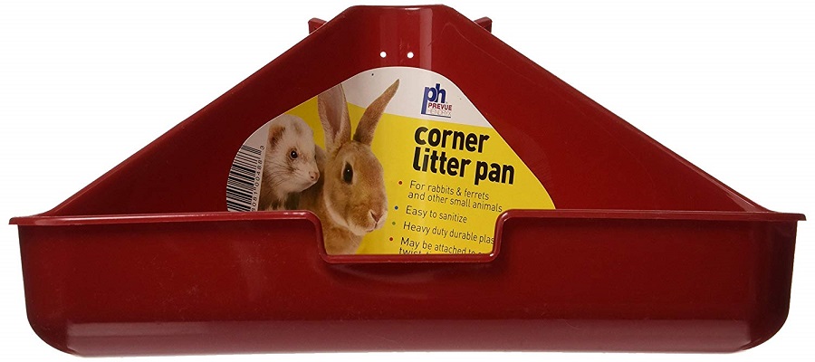 Prevue Pet Products SPV488 Rabbit & Ferret Corner Litter Pan