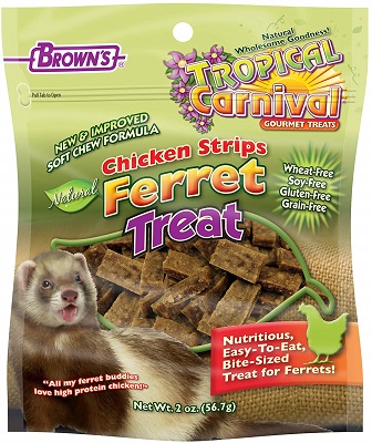 Tropical Carnival F.M. Brown’s Natural Chicken Strip Ferret Treat